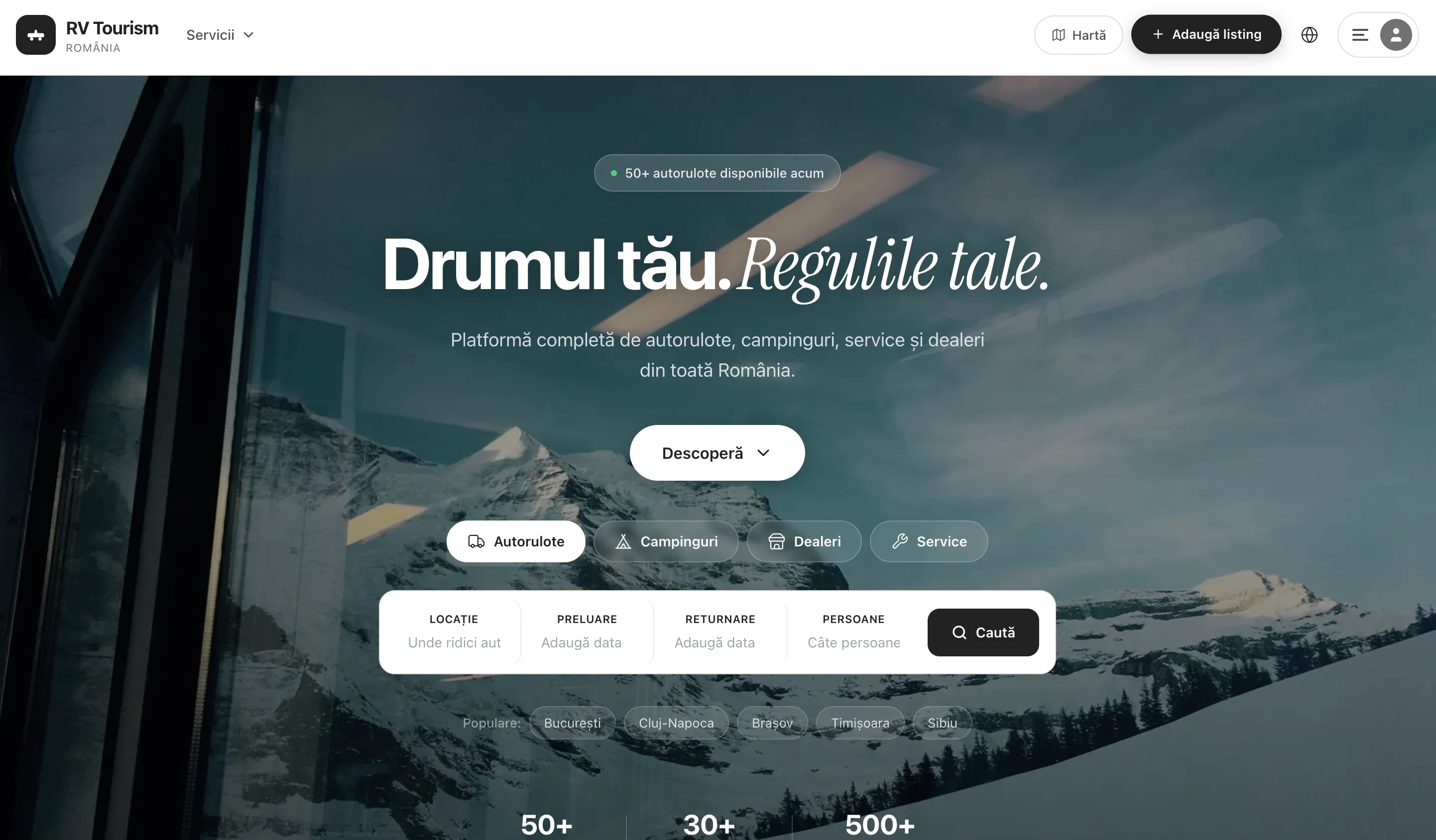 RV Tourism — Homepage Hero