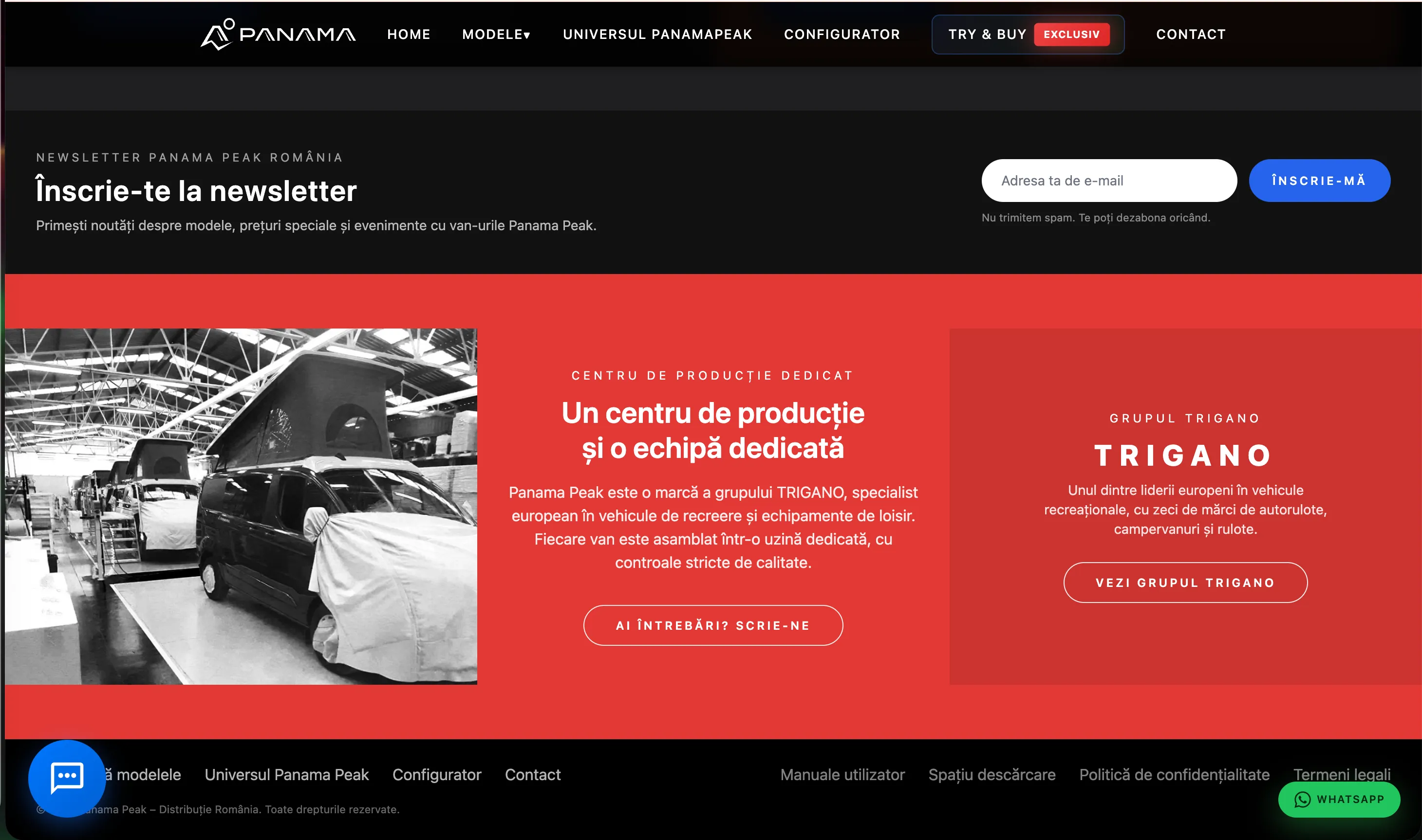 Footer și newsletter